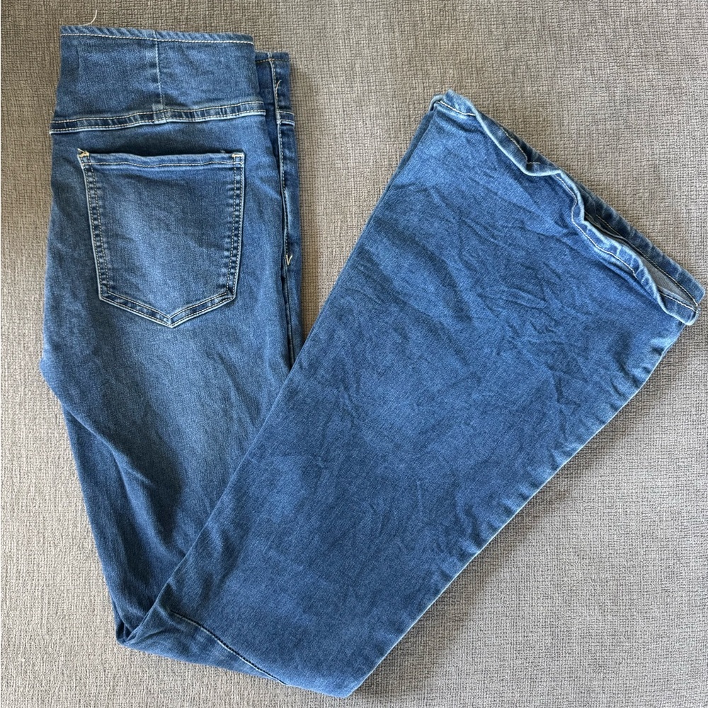 We The Free Blue Flare Wide Leg Jeans